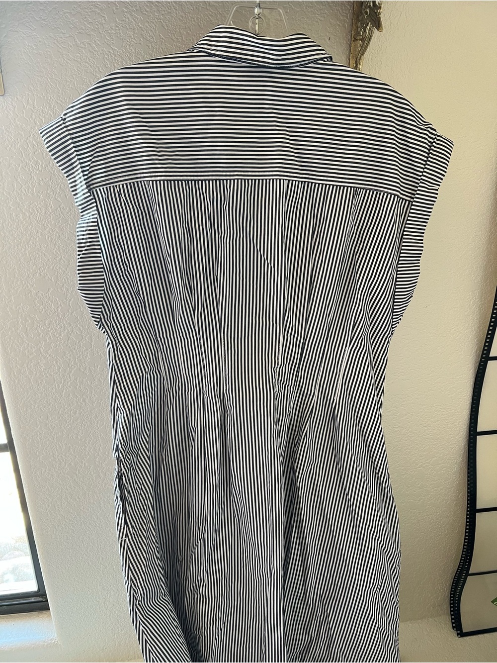 GAP Poplin Midi Shirtdress Striped 100% Cotton - Picture 7 of 10